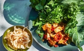 Collard Green Wraps with Curried Tofu