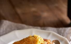 Confetti Corn BreadCrusted Shrimp in Creole Filling