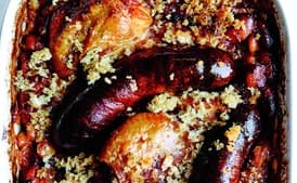 Confit Chicken Thigh and Andouille Sausage Cassoulet