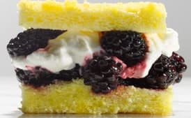 Corn Flour Shortcakes with Blackberries and Whipped Cream