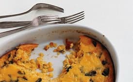 Corn Pudding with Basil