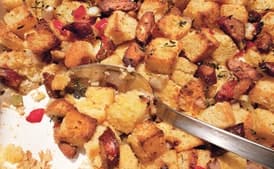 Cornbread Stuffing with Andouille, Fennel, and Bell Peppers