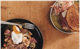 Corned Beef Hash with Poached Eggs