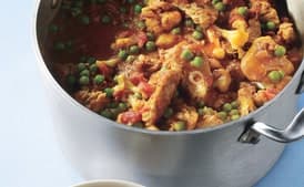 Country Captain with Cauliflower and Peas