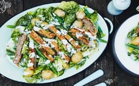 Country Fried Steak Salad With Blue Cheese Dressing