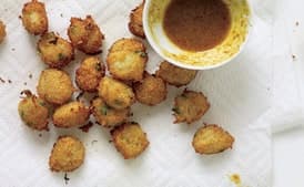 Crab Hush Puppies With Curried Honey-Mustard Sauce