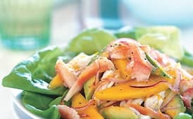 Crab, Mango, and Avocado Salad with Citrus Dressing