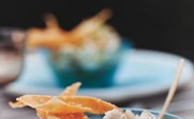 Crab Salad with Wonton Crisps and Lime