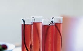 Cranberry and Vanilla-Bean Mimosas