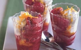 Cranberry Granita with Orange Whipped Cream