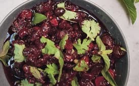 Cranberry Sauce with Red Wine, Pomegranate Molasses, and Mediterranean Herbs