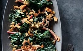 Creamed Swiss Chard with Lemony Breadcrumbs