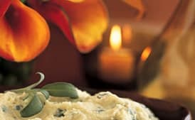 Creamy Mashed Potatoes with Goat Cheese and Fresh Sage