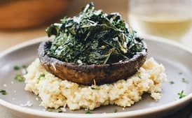 Creamy Millet with Roasted Portobellos
