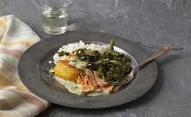 Creamy Wild Salmon With Kale