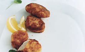 Crisp Pork Medallions with Creamy Caper Sauce