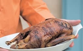 Crisp Roast Duck with Olives