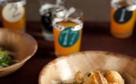 Crispy Creamy Rock Shrimp with Sweet Chile Aioli and Apple Slaw