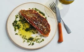 Crispy-Skinned Fish with Herb Sauce