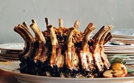 Crown Roast of Pork with Onion and Bread-Crumb Stuffing