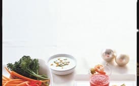 Crudités with Lemon-Pesto Goat Cheese Dip