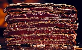 Crunchy Chocolate Caramel Layer Cake