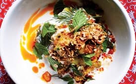 Crushed Cucumbers with Lime Pickle and Coconut