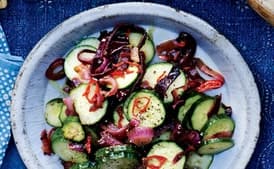 Cucumber and Charred Onion Salad