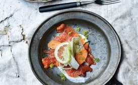 Cured Salmon with Fennel and Carrot Salad