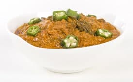 Curried Okra with Chickpeas and Tomatoes