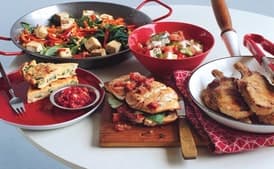 Curried Pea Frittata with Fresh Tomato Chutney