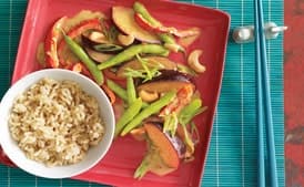 Curried Plum and Green Bean Stir-Fry