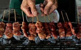 Curry-and-Coconut-Milk-Grilled Pork Skewers