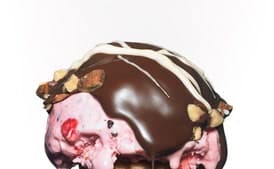 Dark-Chocolate-Dipped Cherry Ice Cream Cones