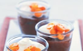 Dark Chocolate Mousse with Sugared Kumquats