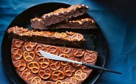 Dark Chocolate Pretzel Cake