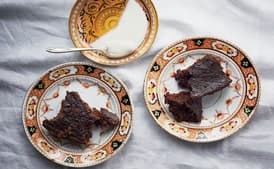Dark Ginger Rye Cake With Yogurt and Honey