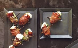 Dates with Goat Cheese Wrapped in Prosciutto