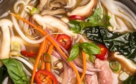 Detox Pho with Beef, Mushrooms, and Kale