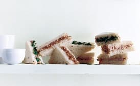 Deviled Ham and Pecan Tea Sandwiches