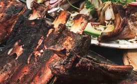 Dinosaur Bones with Chipotle-Cherry Barbecue Sauce