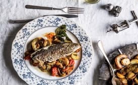 Dorade With Potatoes and Burst Tomato Sauce