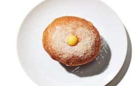 Doughnuts with Grapefruit Curd and Citrus Sugar
