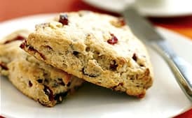 Dried Cranberry, Walnut, and Lemon Scones