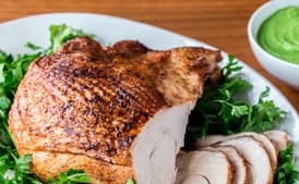 Duck-Fat Turkey Breasts with Green Onion Puree