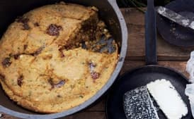 Dutch Oven Cornbread with Fig Jam