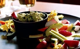 Edamame Dip with Crudites