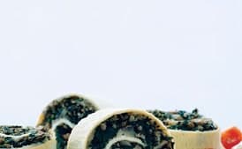 Egg Roulade Stuffed with Turkey Sausage, Mushrooms, and Spinach