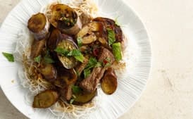 Eggplant and Beef Stir-Fry