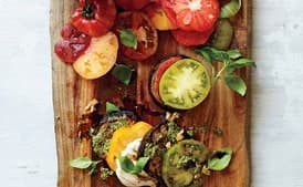 Eggplant, Tomato, and Pesto Stack